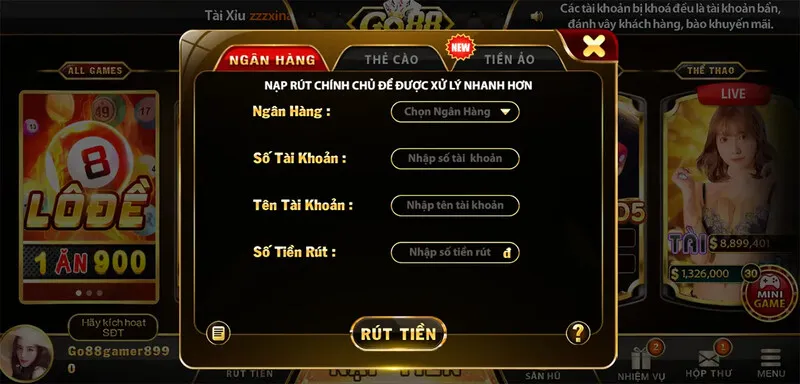 Những điều kiện cơ bản cần đáp ứng khi thực hiện rút tiền Go88